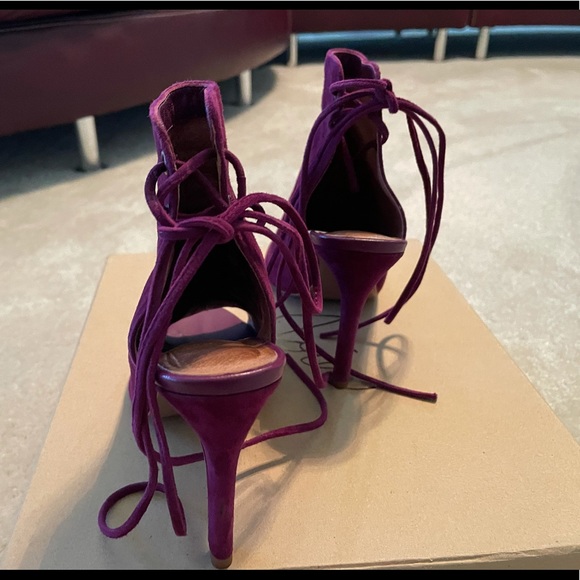 Joie Lexington Peep Toe Plum Bootie - Picture 9 of 9